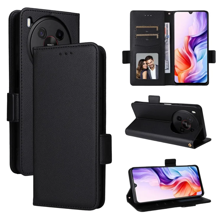 For ZTE Blade V70 Max nubia V70 Max Case with Wrist Strap Litchi