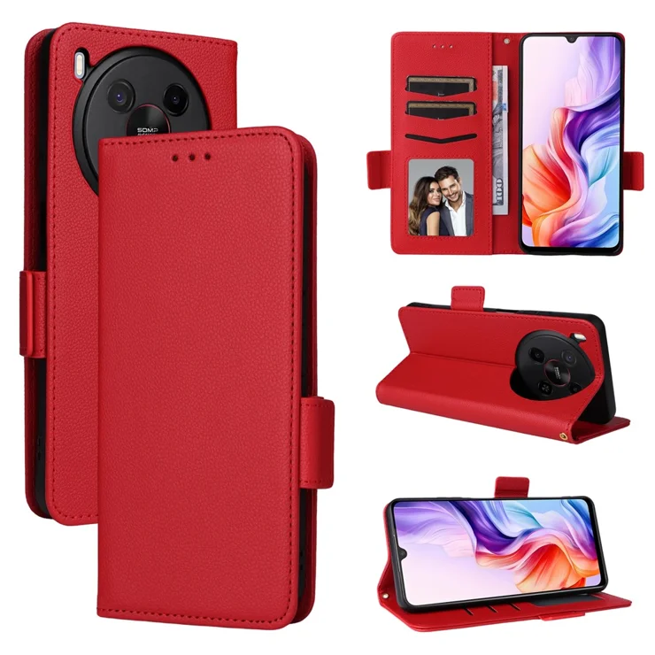 For ZTE Blade V70 Max nubia V70 Max Case with Wrist Strap Litchi