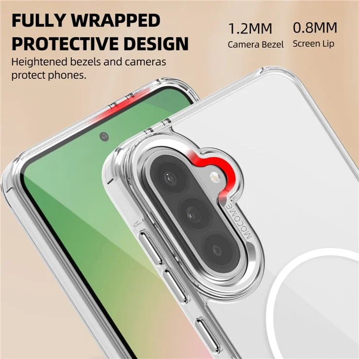 For Samsung Galaxy A36 5G / A56 5G Magnetic Case Compatible with MagSafe TPU PC Clear Phone Cover - Sapphire