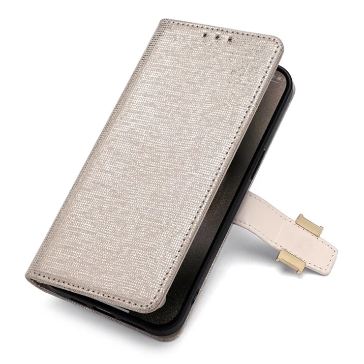 For Samsung Galaxy A15 4G Case Wallet Sequins Leather Crossbody Phone Cover - White