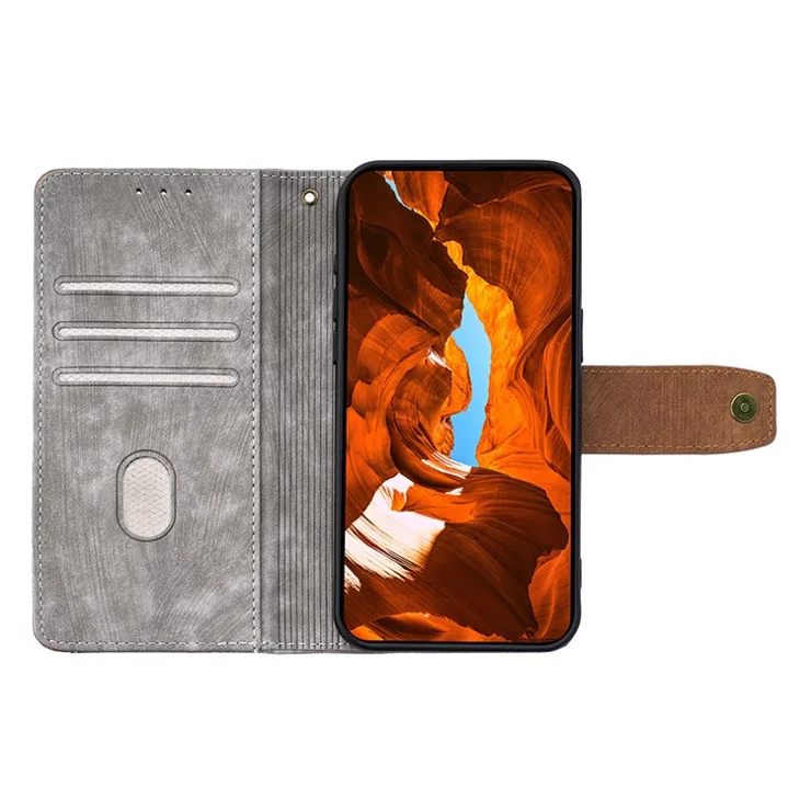 For OnePlus Ace 5 Pro 5G / Ace 5 5G Case RFID Blocking Color Splicing PU Leather Wallet Phone Cover - Grey