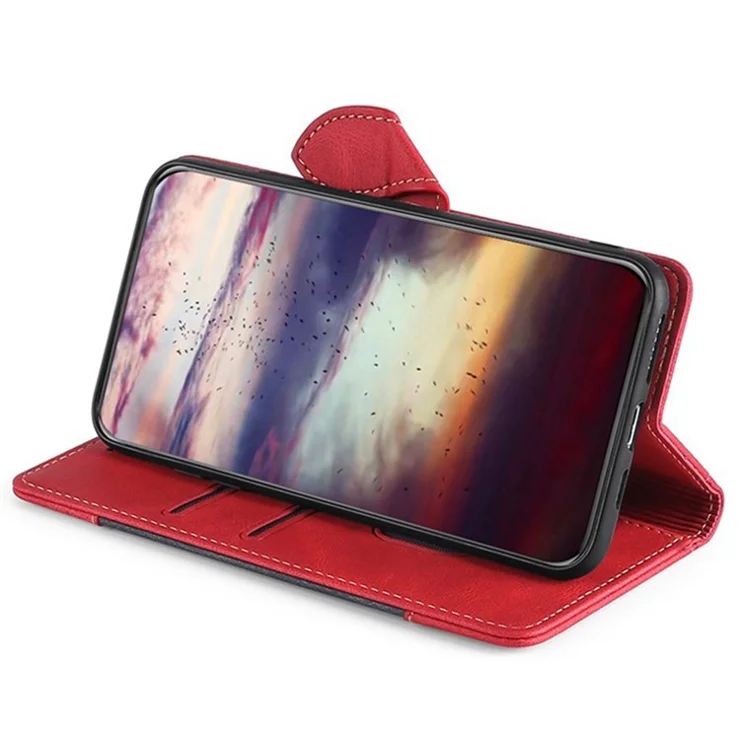 For TECNO Pova 6 Neo 5G / Spark 30 5G Case Leather Wallet Phone Cover with Straw Hat Magnetic Clasp - Red