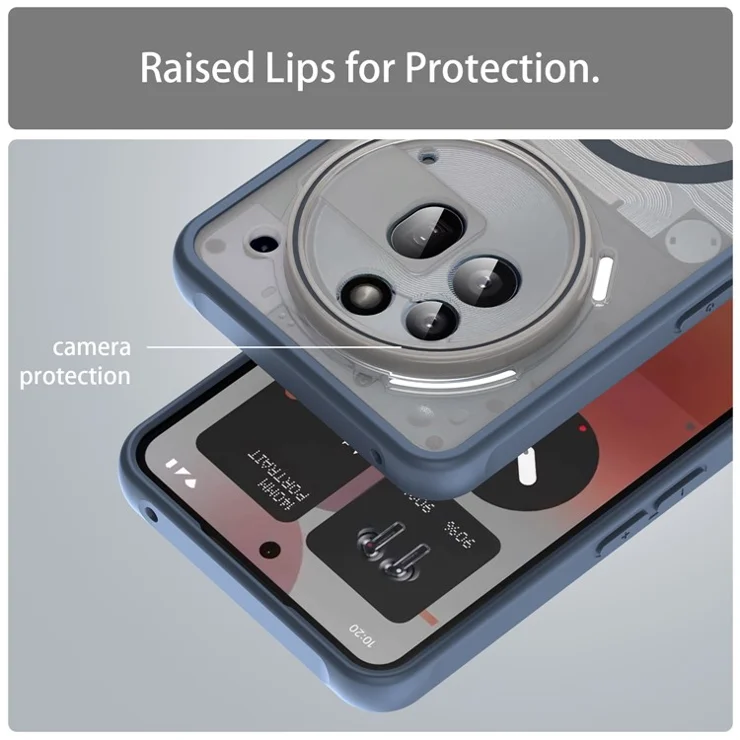 For Nothing Phone (3a) Pro Case Compatible with MagSafe Anti Drop PC + TPU Phone Cover - Blue