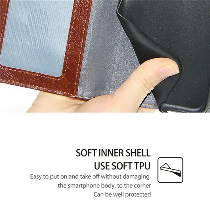 For TECNO Pova 6 Neo 5G / Spark 30 5G Case Zipper Pocket PU Leather Wallet Flip Phone Cover - Brown