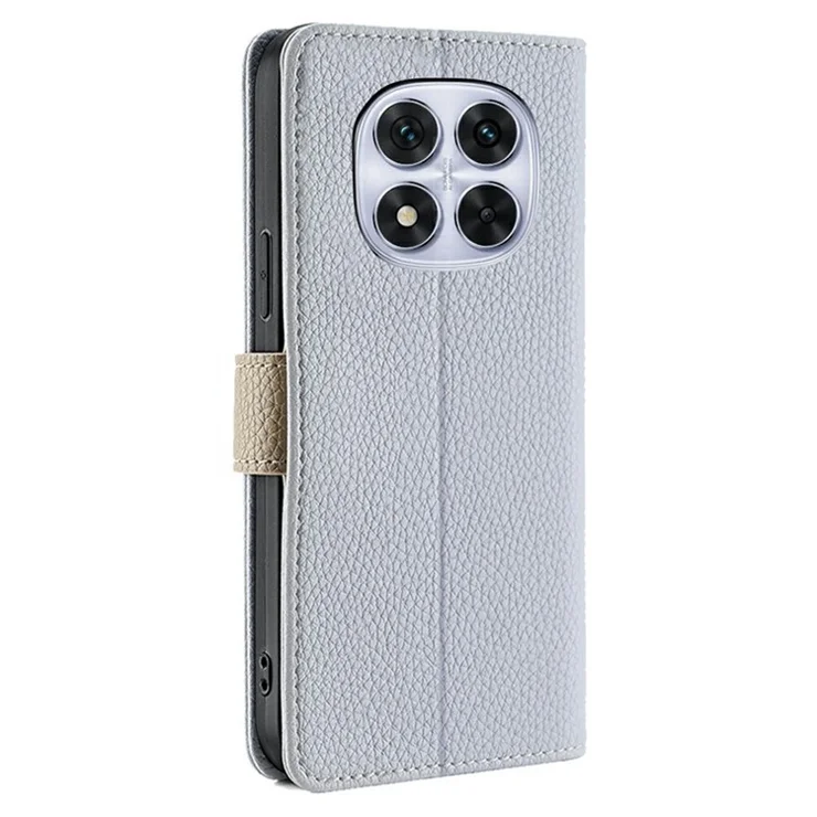 Wallet Case for Xiaomi Redmi Note 14 Pro 5G / 14 Pro+ 5G / Poco X7 5G Leather Phone Cover with Mirror / Chain Shoulder Strap - Blue