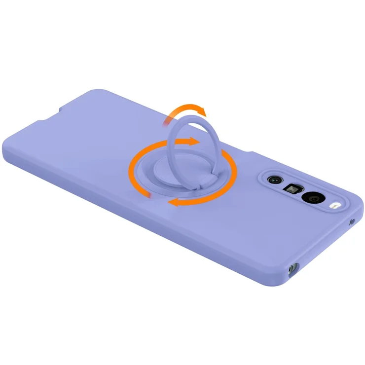 Sewutoyu Coque Collier Pour Sony Xperia 10 III, Housse Pour Smartphone à Porter Au Cou - Étui à Bandoulière Cordon - Lanyard Case Protection Complète, Étui En Silicone Transparent, Arc En Ciel