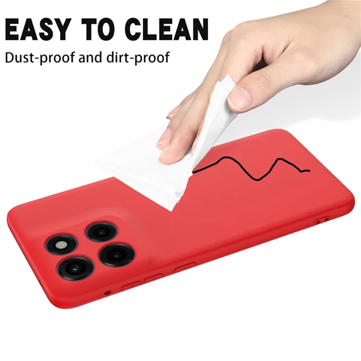 For Motorola Moto G Stylus 5G (2025) Liquid Silicone Case Phone Back Cover with Hand Strap - Red