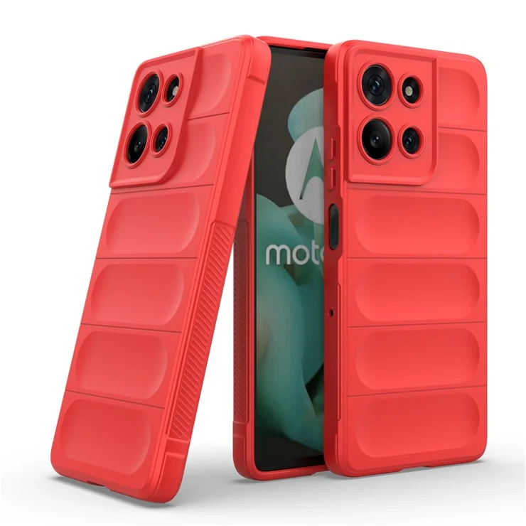 For Motorola Moto G75 5G Case Anti-Drop Soft TPU Rugged Phone Back Cover - Red