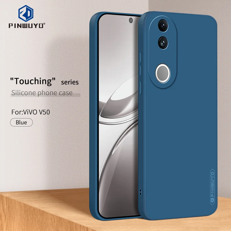 For vivo V50 5G Phone Case PINWUYO Soft Matte TPU Mobile Back Cover - Blue