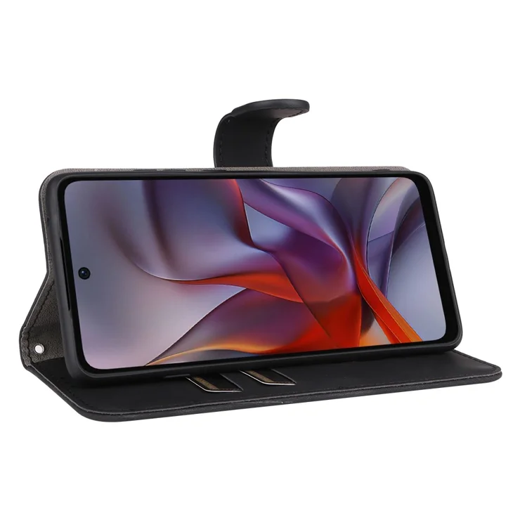 ILING Coque Pour Motorola Edge 60 Neo/Edge 50 Neo/ThinkPhone 25, Premium PU Étui Portefeuille En Cuir, Avec RFID Blocage/Fentes Pour Cartes/Béquille, Très Mince Antichoc Flip Case Housse (Vin Rouge