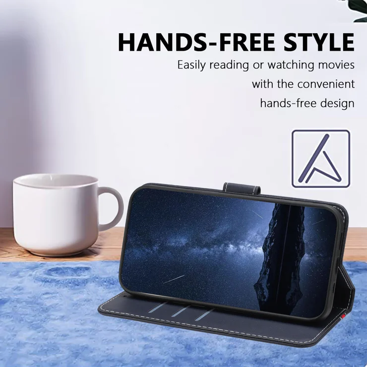 For Samsung Galaxy A16 5G Phone Cases Wallet Stand Color Splicing Leather Cover with Magnetic Clasp - Blue