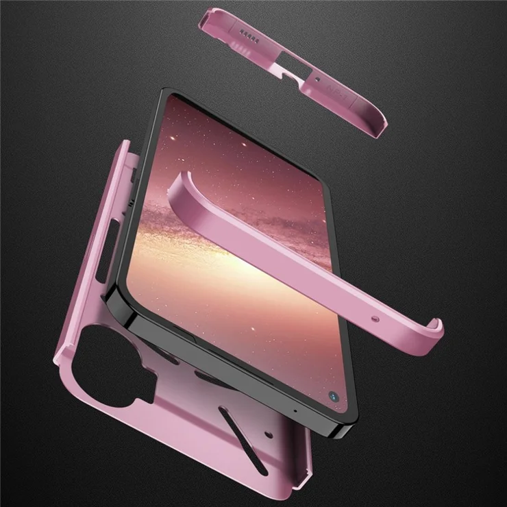 For Nothing phone (1) 5G Hard PC Slim Phone Cover 3-Piece Matte Surface Drop-proof Back Cover - Rose Gold