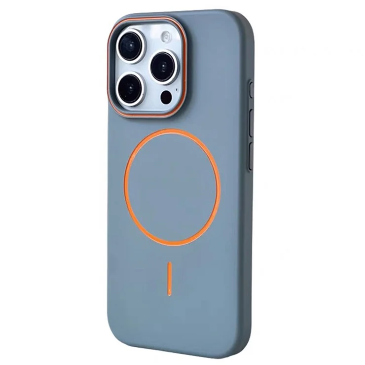 For iPhone 16 Pro Case Compatible with MagSafe Skin Touch Slim PC Phone Back Cover - Grey