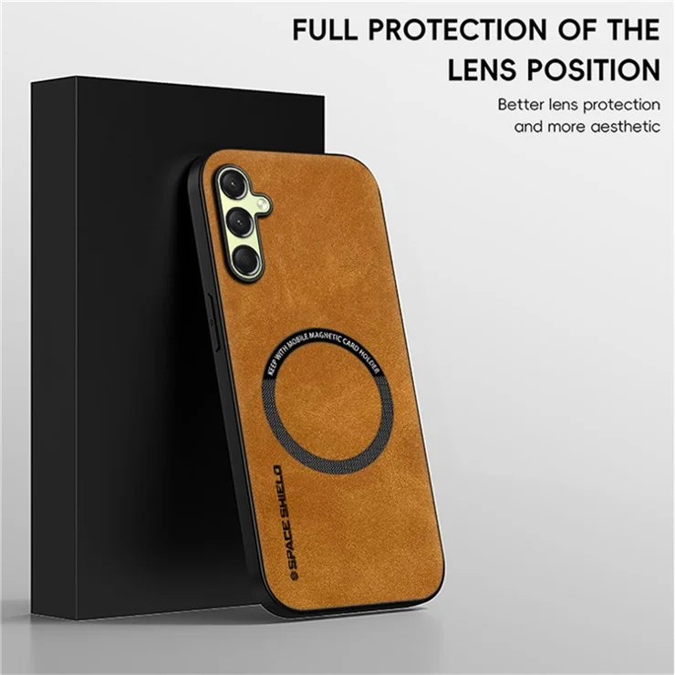 WANLONFENG YBP Series For Samsung Galaxy A16 5G / 4G Magnetic Case with Tempered Glass Film PU Leather + TPU Phone Cover Large Cutout - Blue