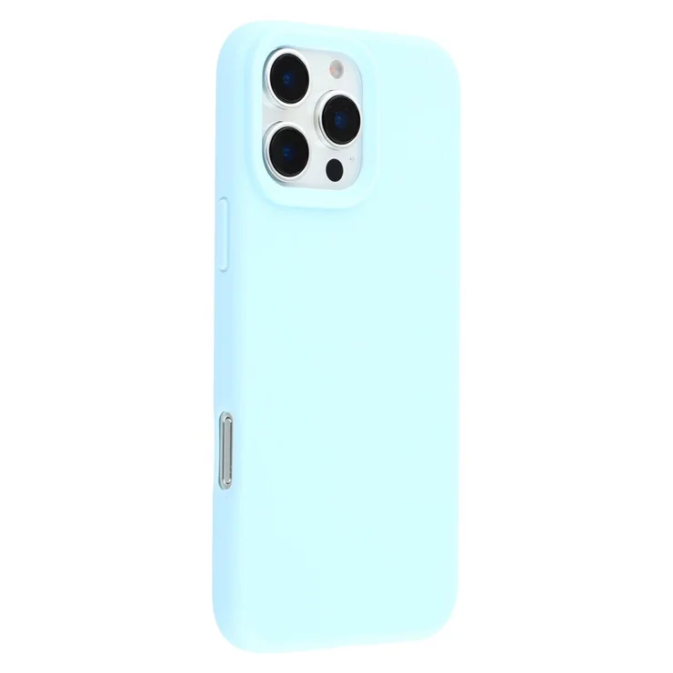 For iPhone 16 Pro Max Case 2.0mm Thick Solid Color Soft TPU Phone Back Cover Large Lens Cutout - Sky Blue For iPhone 16 Pro Max Case 2.0mm Thick Solid Color Soft TPU Phone Back Cover Large Lens Cutout - Sky Blue