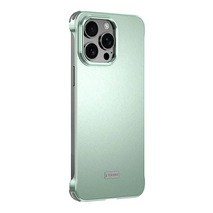 For iPhone 15 Pro Case PC + Silicone + Alloy Matte Phone Cover - Cyan