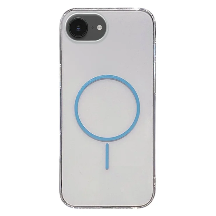 For iPhone 16e Case Compatible with MagSafe Clear Slim PC Phone Back Cover - Transparent Blue