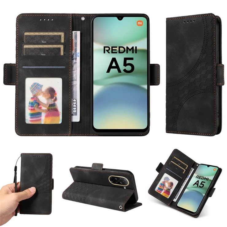 Leder-Handyhülle Für Xiaomi Redmi A5 4G – Mit RFID-Schutz, Kartenfach & Ständer-Funktion