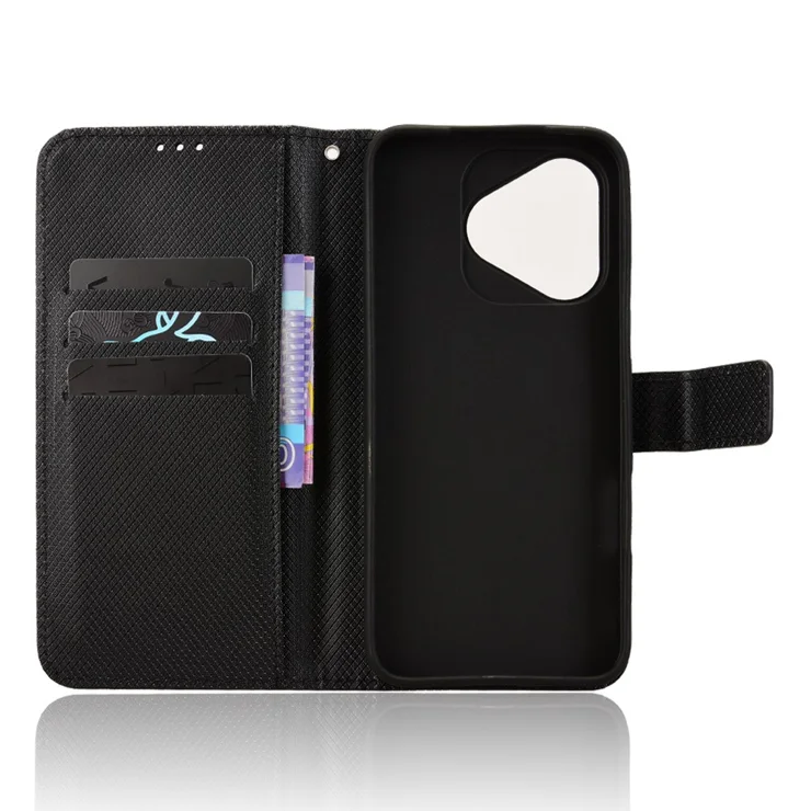 Custodia Motorola Edge 50 Ultra in pelle flip case nero