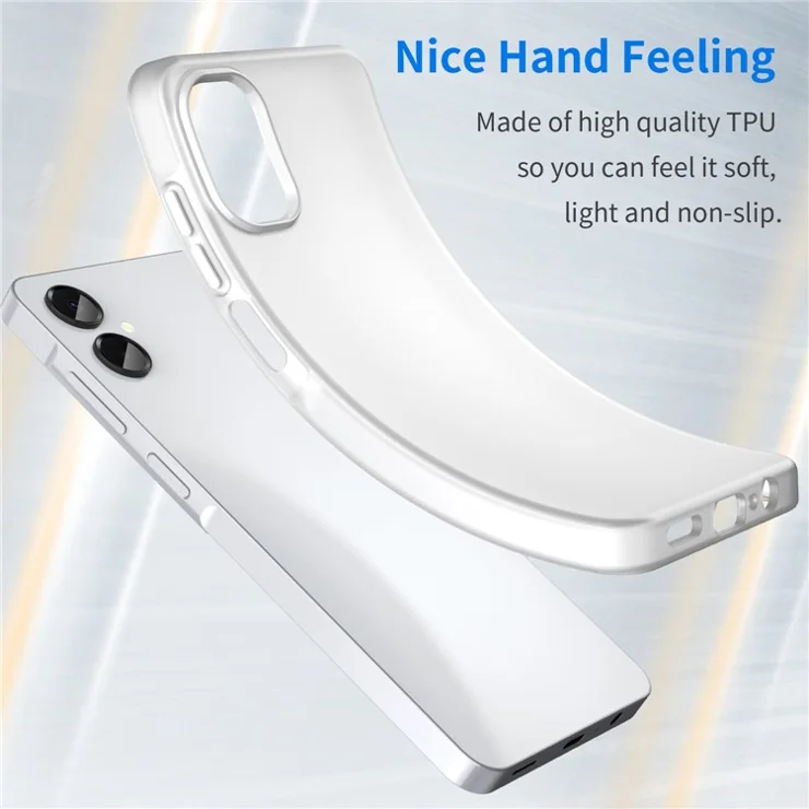 For Samsung Galaxy A06 5G Case TPU + PC Phone Back Cover Matte Translucent Design - White