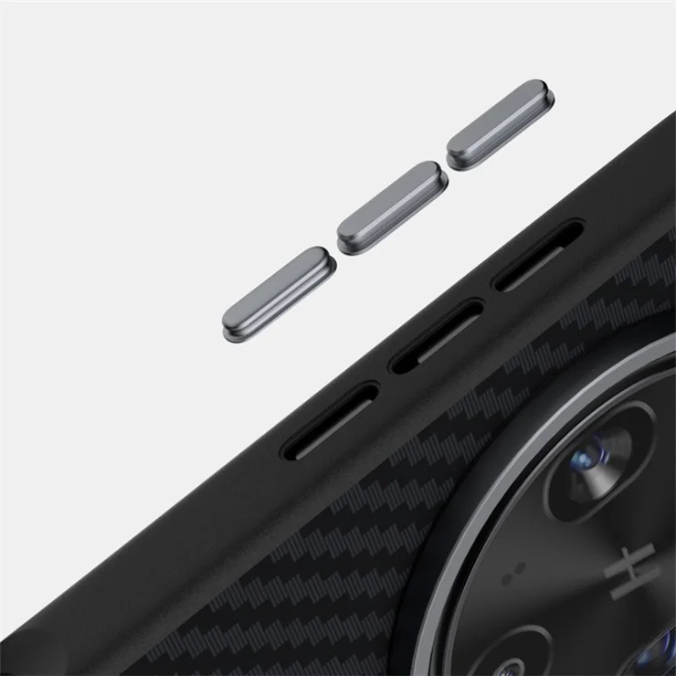 ABEEL For Oppo Find X8s+ 5G Case Compatible with MagSafe Carbon Fiber Texture Back Cover - Black / Silver