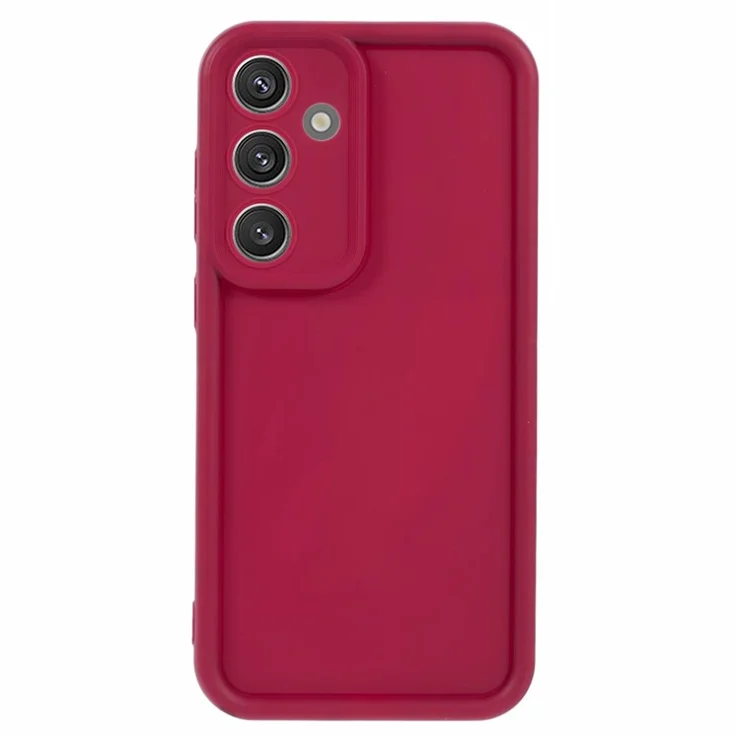 Bulk Purchasing For Samsung Galaxy A15 4G / 5G Case Grooved Design TPU Anti Slip Phone Cover - Red
