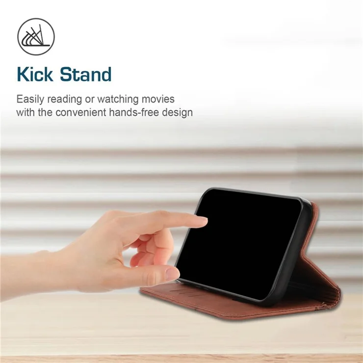 For Xiaomi 12T 5G / Redmi K50 Ultra 5G / 12T Pro 5G Rhombus Pattern Imprinted Flip Stand Wallet Case Magnetic Absorption PU Leather Phone Full Protection Cover - Brown