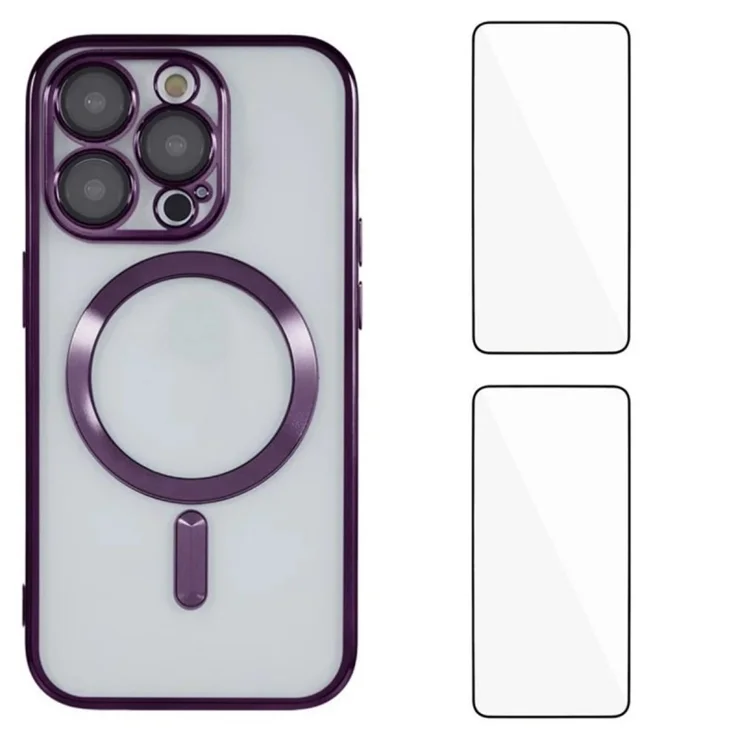 Custodia Magnetica Traslucida Per IPhone 11 - Design Opaco Con Supporto Ad Anello, Colore Viola - Foto 13