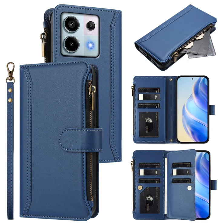 Funda Tipo Cartera Para Xiaomi Mi MAX 3 Pro - Cuero PU Bicolor, Cierre Magnético, Con Soporte