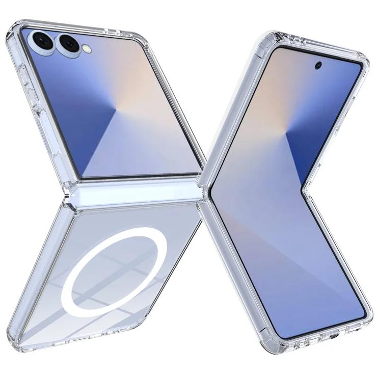 For Samsung Galaxy Z Flip7 5G Clear Phone Case Compatible with MagSafe  TPU+Acrylic Back Cover