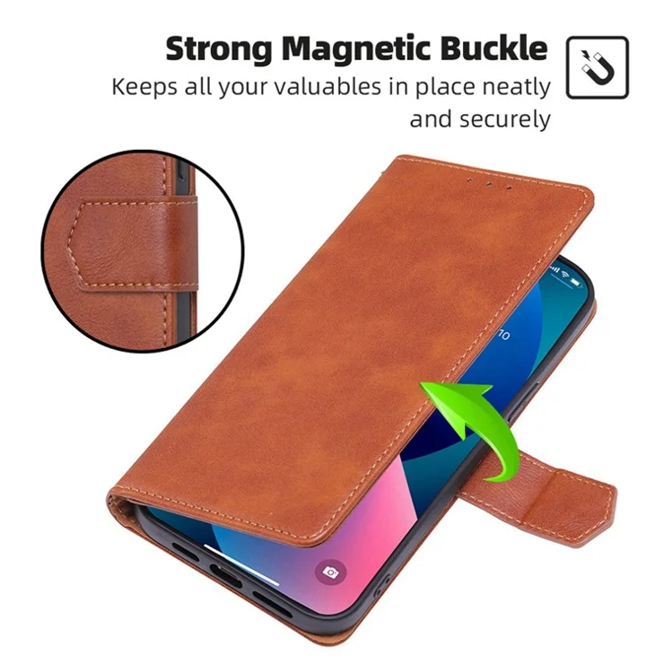 For Xiaomi 12T 5G / Redmi K50 Ultra 5G / 12T Pro 5G Wallet Flip Cover Water Resistant PU Leather RFID Blocking Magnetic Closure Stand Phone Case - Brown
