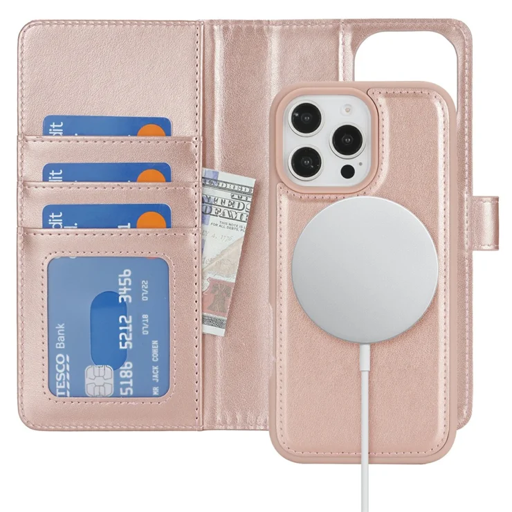 For iPhone 16 Pro Wallet Case Compatible with MagSafe Anti-Drop
