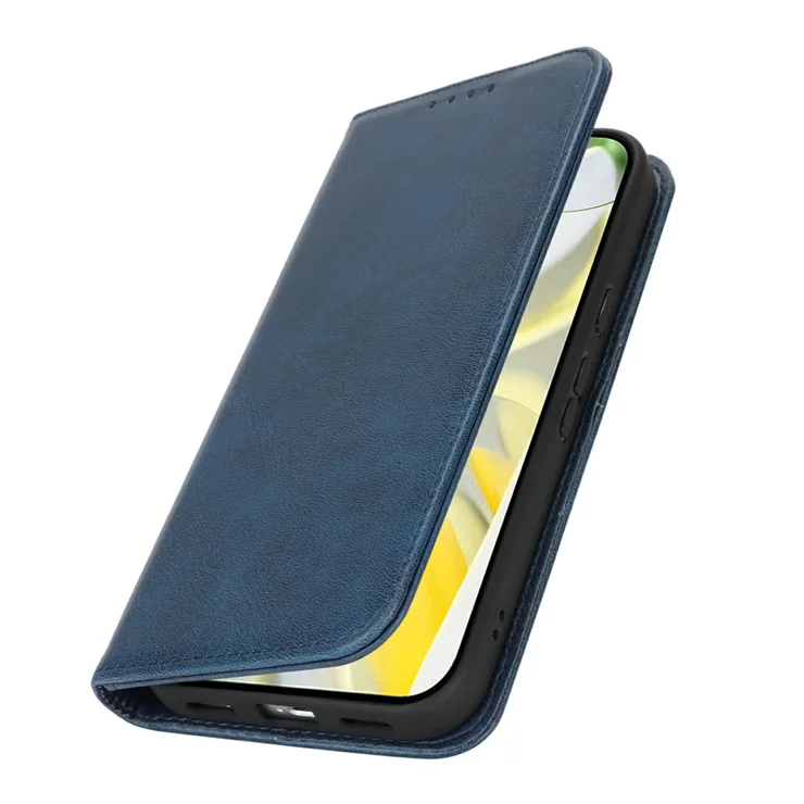 Custodia a portafoglio per Google Pixel 9 Pro, in pelle di vitello di alta qualità con blocco RFID, slot porta carte, funzione cavalletto, guscio interno in morbido TPU marrone