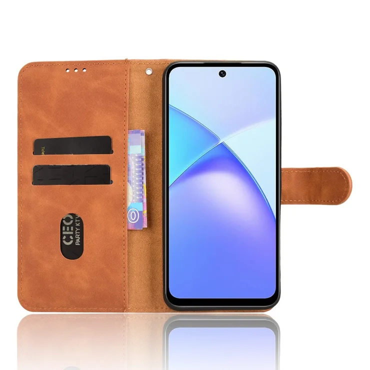 TienJueShi Marrone Premium Retro Stand Portafoglio TPU Silicone Caso per Infinix Note 30 PRO 4G 6.67 inch in Pelle Case Copertina Custodia Protettiva Cover