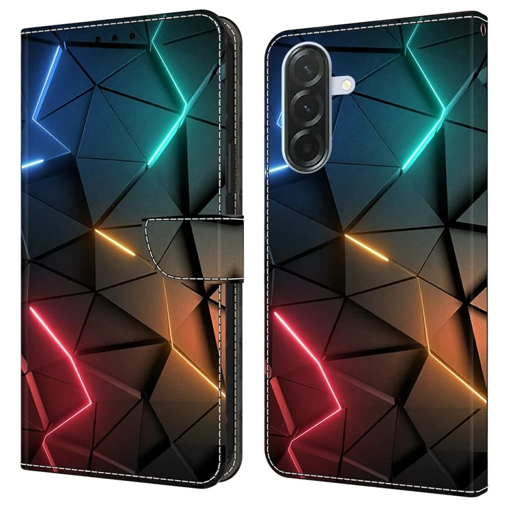 For Samsung Galaxy A36 5G Case Wallet Stand Pattern Printing PU Leather Flip Phone Cover - Light Cracks For Samsung Galaxy A36 5G Case Wallet Stand Pattern Printing PU Leather Flip Phone Cover - Light Cracks