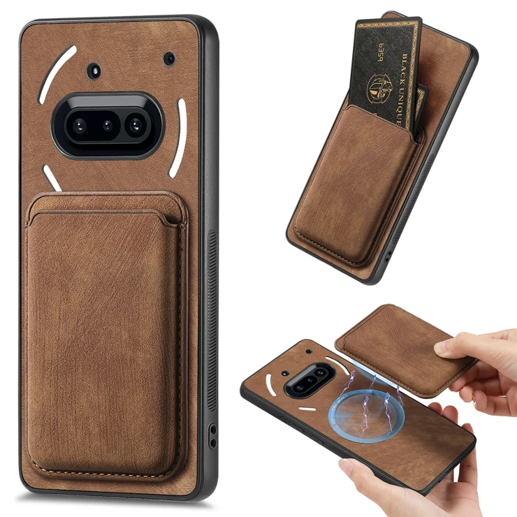 Custodia Portafoglio in Pelle per Nothing Phone (3a) Lite 5G con Chiusura agnetica e Blocco RFID - arrone
