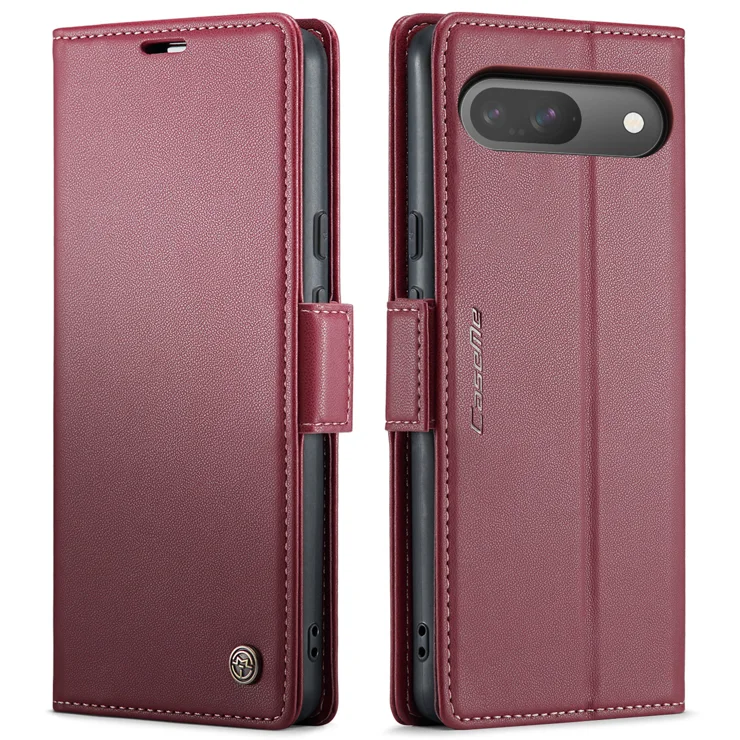 CASEME For Google Pixel 10 Pro / 10 / 9 Pro / 9 Case 023 Series RFID  Blocking Leather Wallet Stand Phone Cover - Red