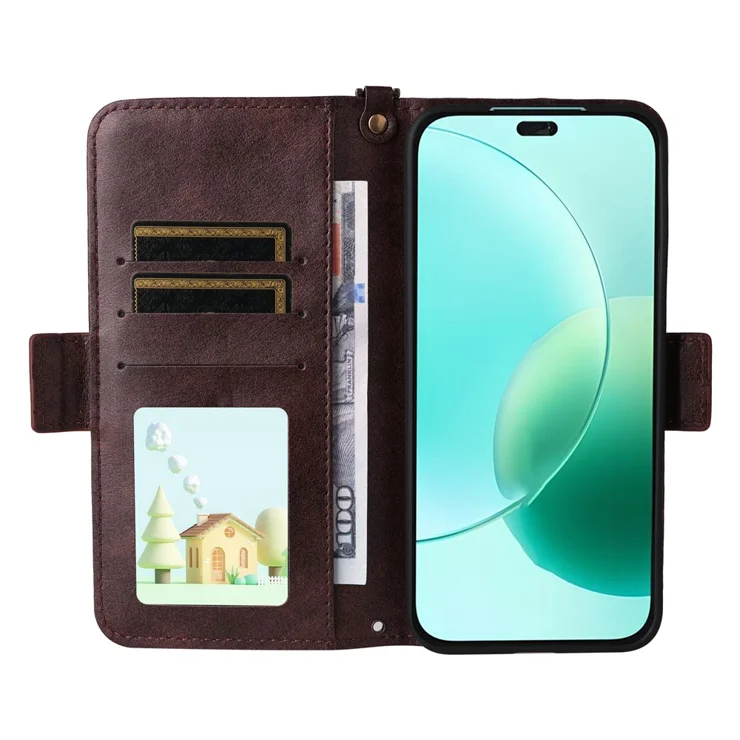 Custodia Portafoglio Per Honor 400 Smart - Pelle PU, 5 Scomparti Carte, Chiusura Magnetica, Cavalletto Integrato
