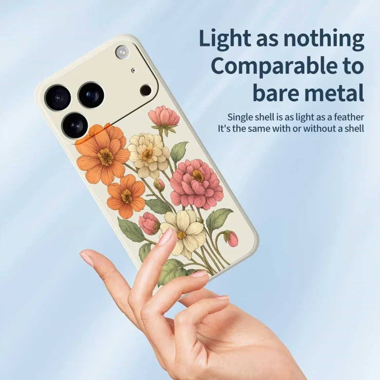 For iPhone 17 Pro Max Case Beautiful Flowers Pattern Printing