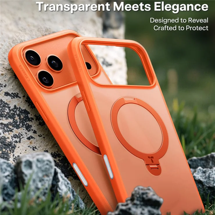 TORRAS iPhone 17 Pro スタンドケース オレンジ Amazon.com: TORRAS Strong Magnetic & Seamless Stand for iPhone 17