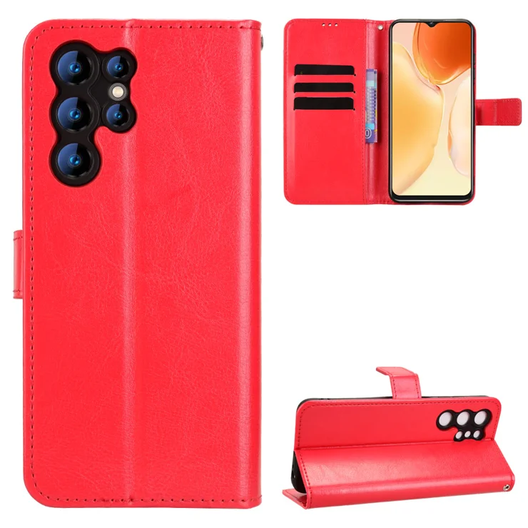 BRAND SET Cover Portafoglio Per Oukitel C21 Pro - Custodia In Pelle PU Con Slot Per Carte E Supporto Magnetico - Funzione Cavalletto (Nero)