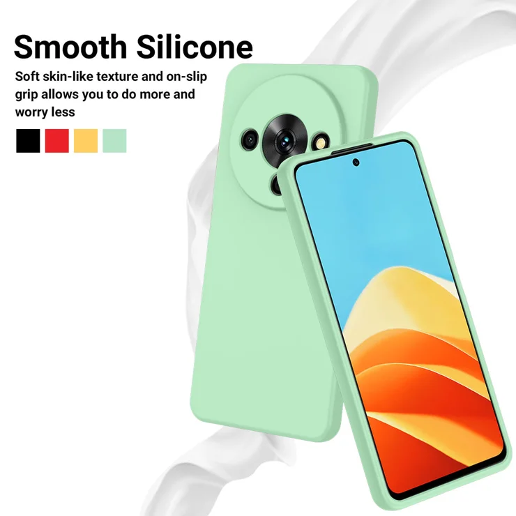 For ZTE Blade A76 5G Liquid Silicone Case Phone Back Cover with