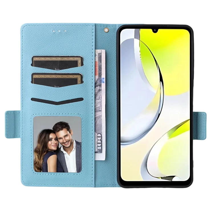 Phone Case For ZTE Blade A71, Leather Wallet Case For ZTE Blade A71 Non-Slip PU Leather Cover, Flip Folio Book Phone Cover For ZTE Blade A71 Case Blue