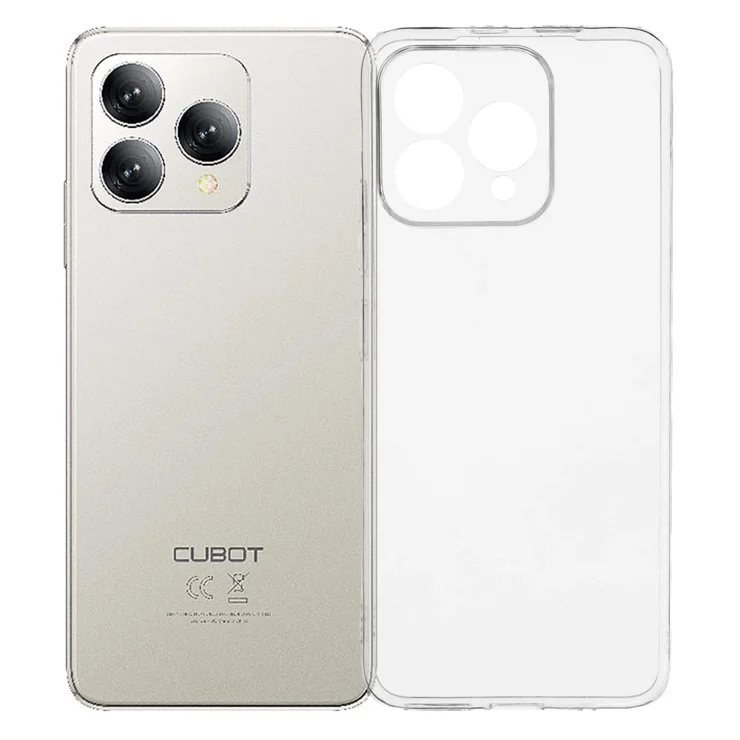 Coque Silicone Cubot A40 + 2 Verres Trempés – Protection Anti-choc, Transparente – Écran 6,88 Pouces
