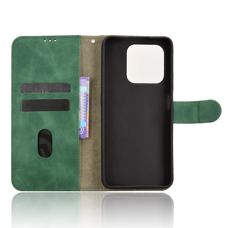 Étui Portefeuille En Cuir PU Pour Honor 400 Smart / X7d - Protection Antichoc, Porte-Cartes, Fermeture Magnétique - Vert - 4