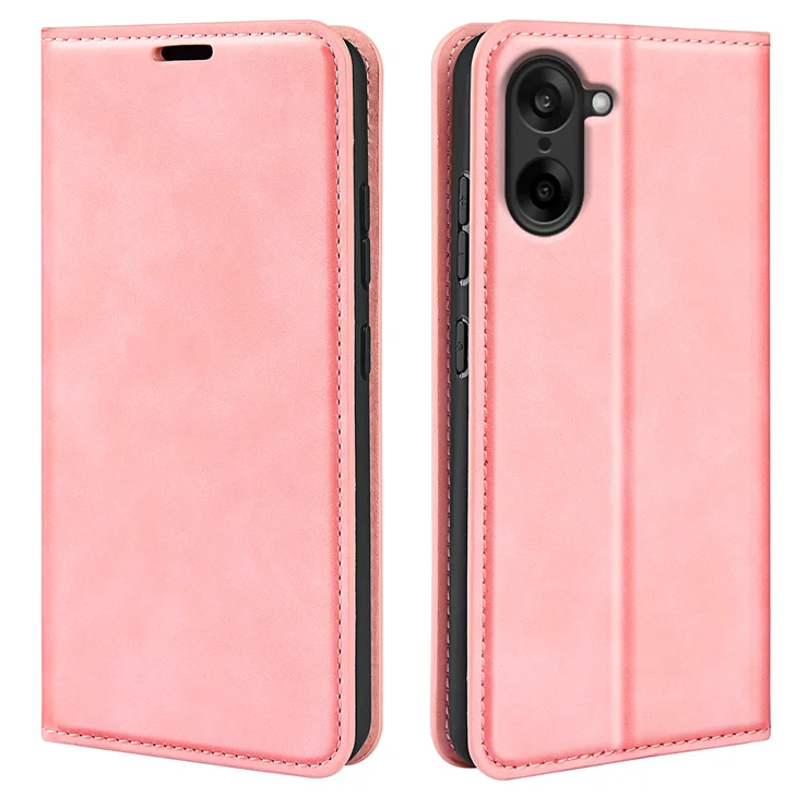 RankOne Custodia Portafoglio In Pelle Per OnePlus Nord CE 2 Lite 5G, Con Porta Carte E Cavalletto, Motivo Rosa E Oro Rosa