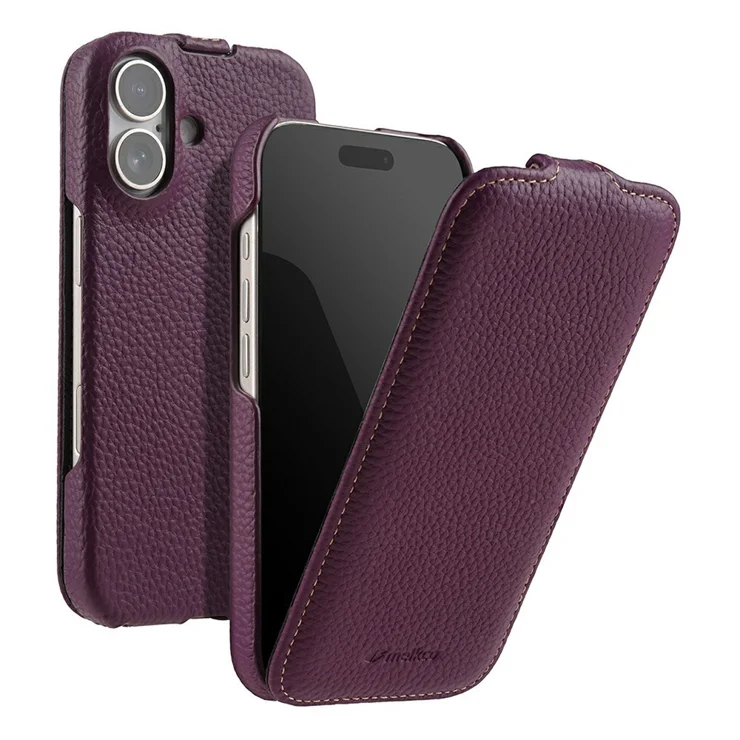 Custodia Flip Melkco In Vera Pelle Per IPhone 16 Pro Max/15/14/13/12 – Apertura Verticale - 3