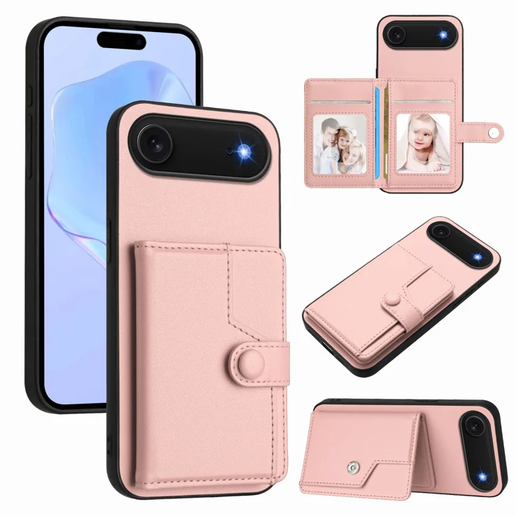 Custodia Portafoglio In TPU E Silicone Con Stand Per Hafury M20 (5.5 Pollici) - Rosa Premium - 2