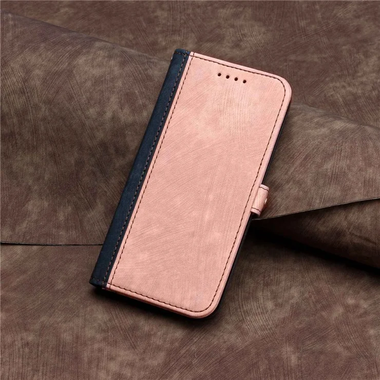 YX0020 Smart Phone Case for Sony Xperia 5 IV 5G, PU Leather Anti-fall Stand Dual Magnetic Clasp Flip Cover Shell with Strap - Pink