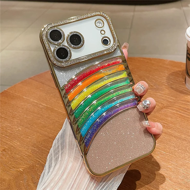 Glitter Mobile Back Cover For GABB PHONE PRO Case Liquid Glitter Phone Cover  W/ Tempered Glass